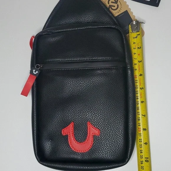 True Religion Stovall PU Horseshoe Logo Shoulder Sling Bag Faux Leather, new. - Picture 6 of 15
